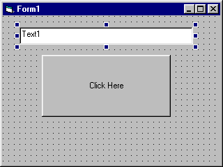Form with Command Button and Text Box