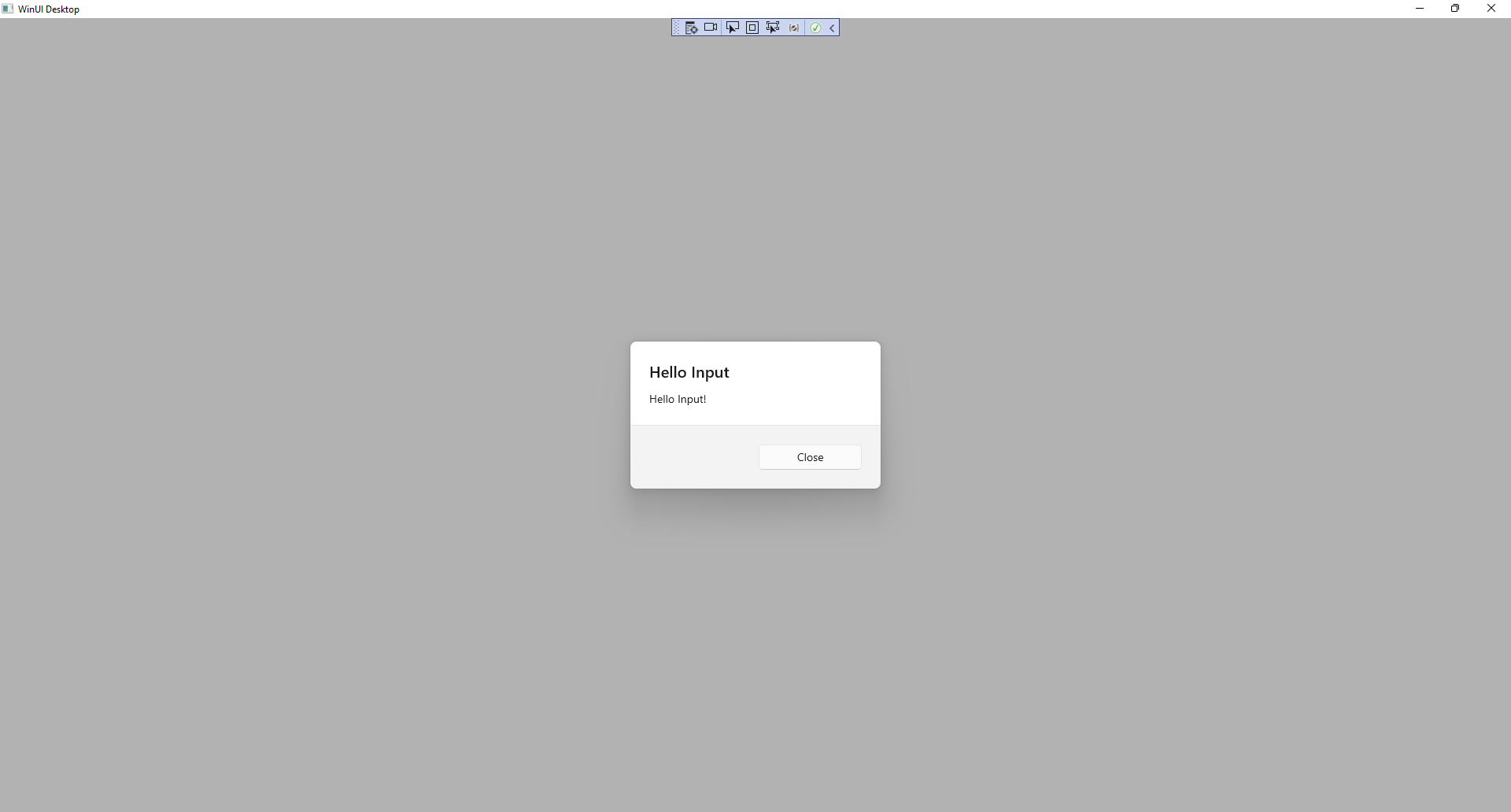 Hello Input Message