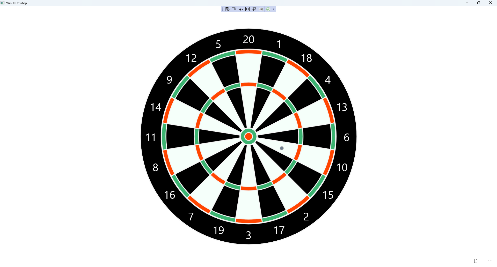Lucky Darts Running and Output