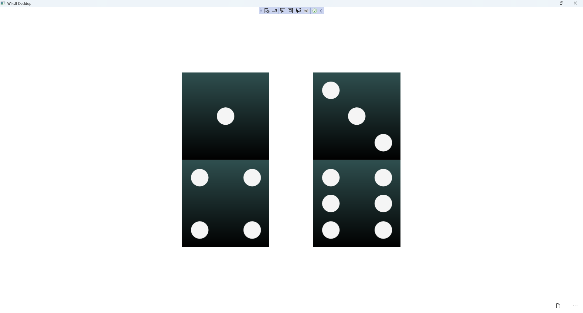 Lucky Dominoes Running and Output