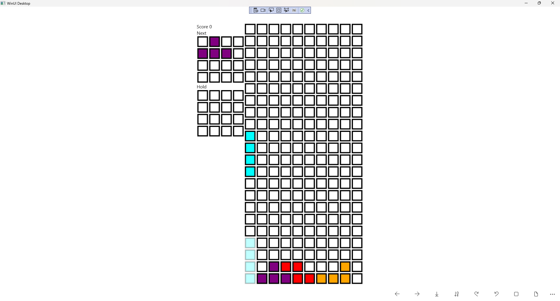 Tetrominos Running and Output