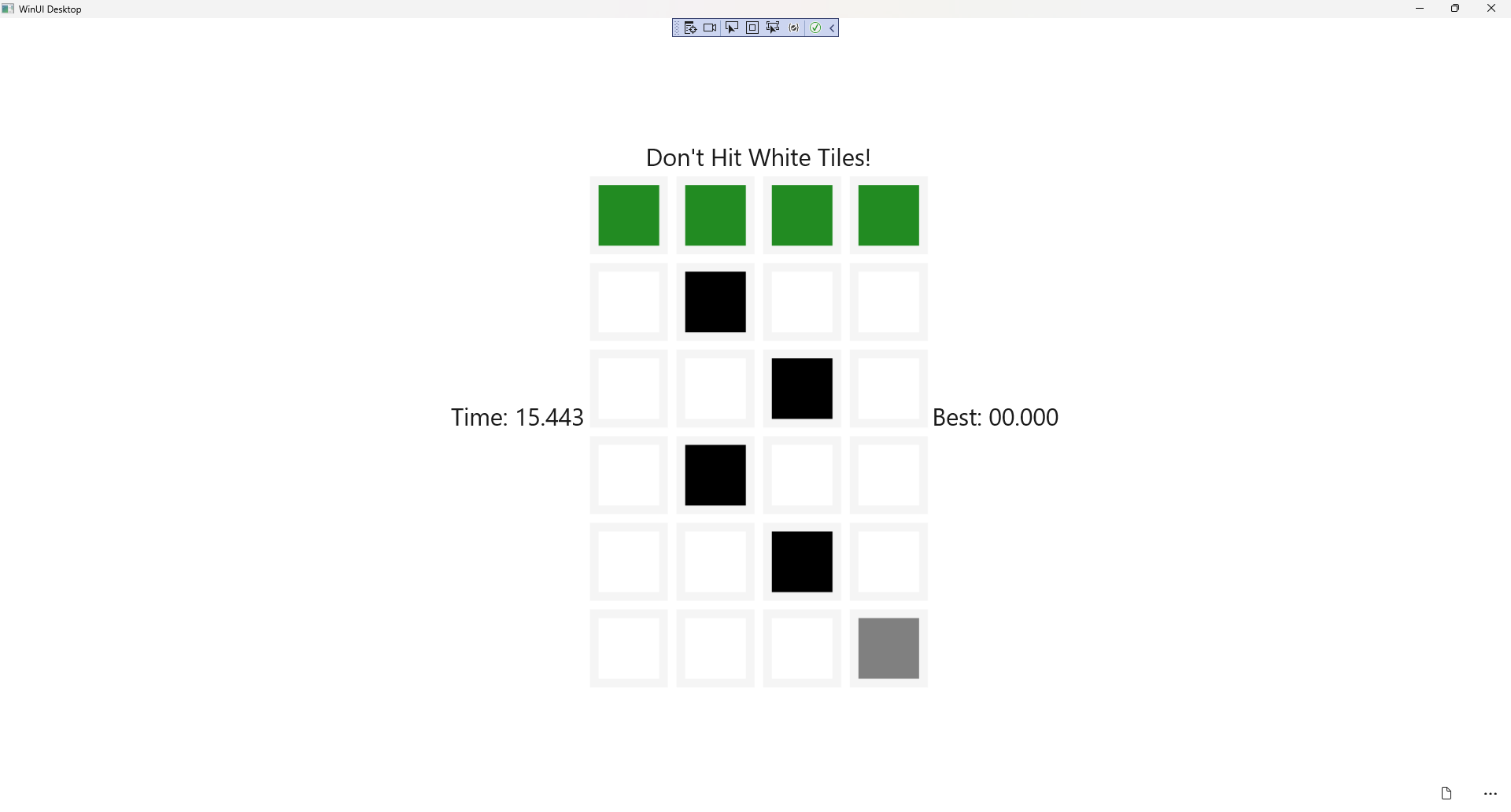 Tiles Game Running and Output