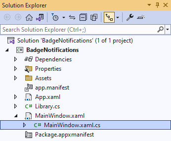 Solution Explorer MainWindow.xaml.cs