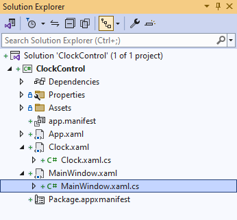 Solution Explorer MainWindow.xaml.cs