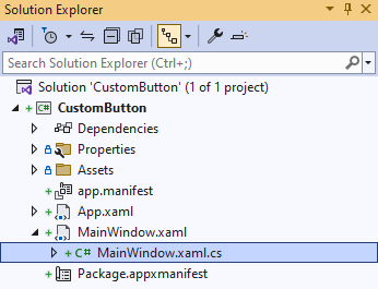 Solution Explorer MainWindow.xaml.cs