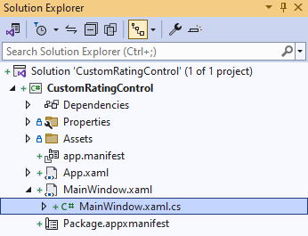 Solution Explorer MainWindow.xaml.cs