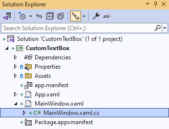 Solution Explorer MainWindow.xaml.cs