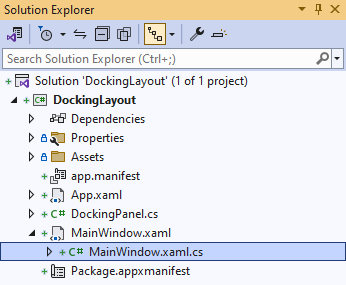 Solution Explorer MainWindow.xaml.cs
