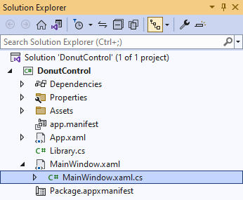 Solution Explorer MainWindow.xaml.cs