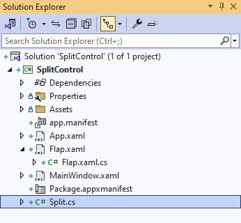 Solution Explorer Split.cs