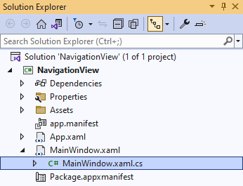 Solution Explorer MainWindow.xaml.cs