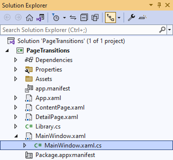 Solution Explorer MainWindow.xaml.cs