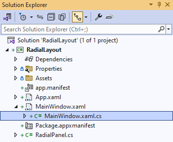Solution Explorer MainWindow.xaml.cs