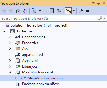 Solution Explorer MainWindow.xaml.cs