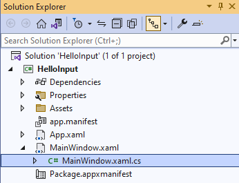 Solution Explorer MainWindow.xaml.cs