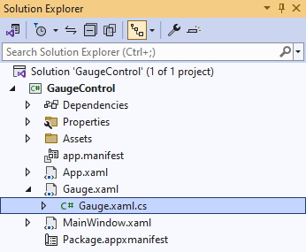 Solution Explorer Gauge.xaml.cs