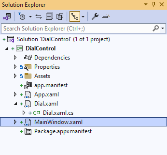 Solution Explorer MainWindow.xaml