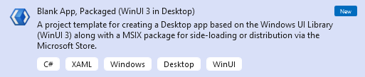 Blank App, Packages (WinUI in Desktop)